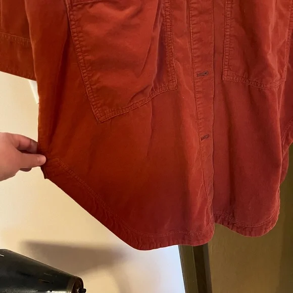 Anthropologie Pilcro Orange Corduroy Duster size Medium - Picture 5 of 9